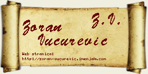 Zoran Vučurević vizit kartica